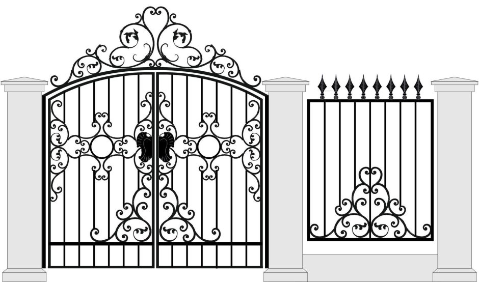 Металлические ворота эскизы