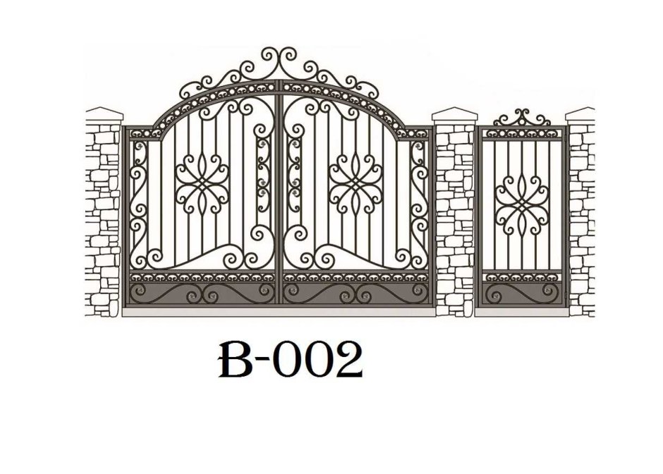 Кованые калитки эскизы