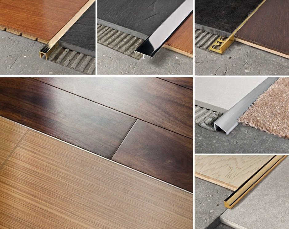 Стык плитки и ламината