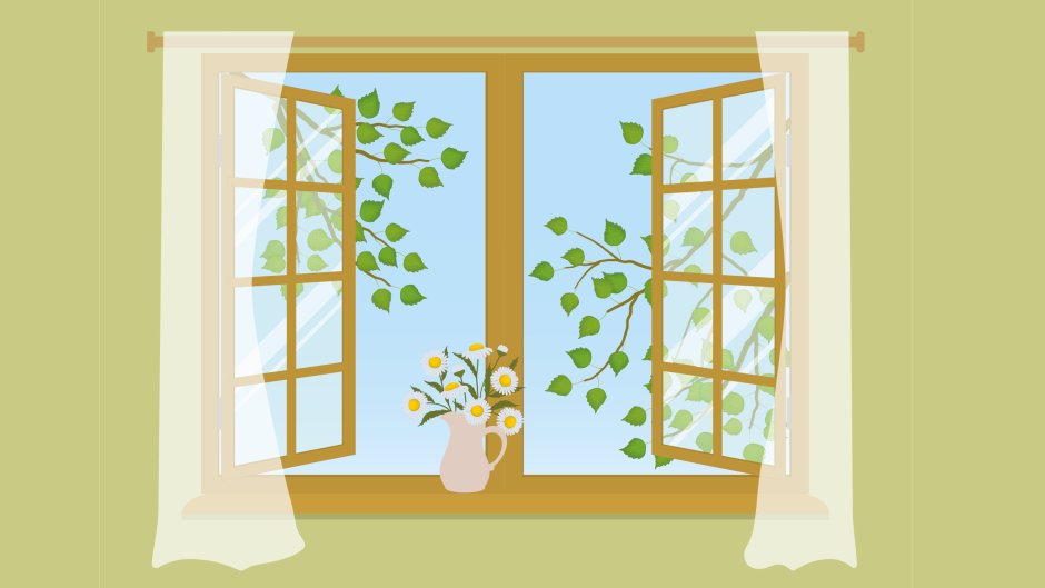 Рисунок открытого окна