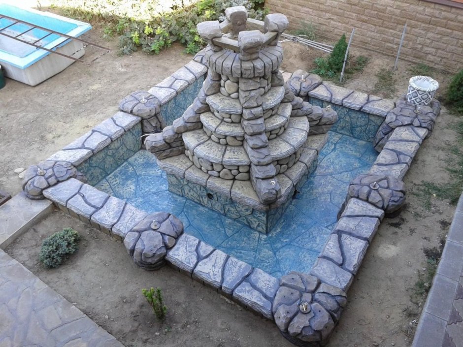 Декоративные водопады из бетона