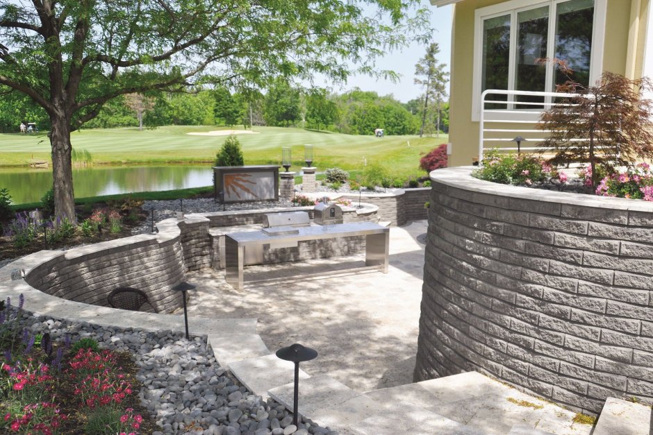 Арт бетон подпорная стенка