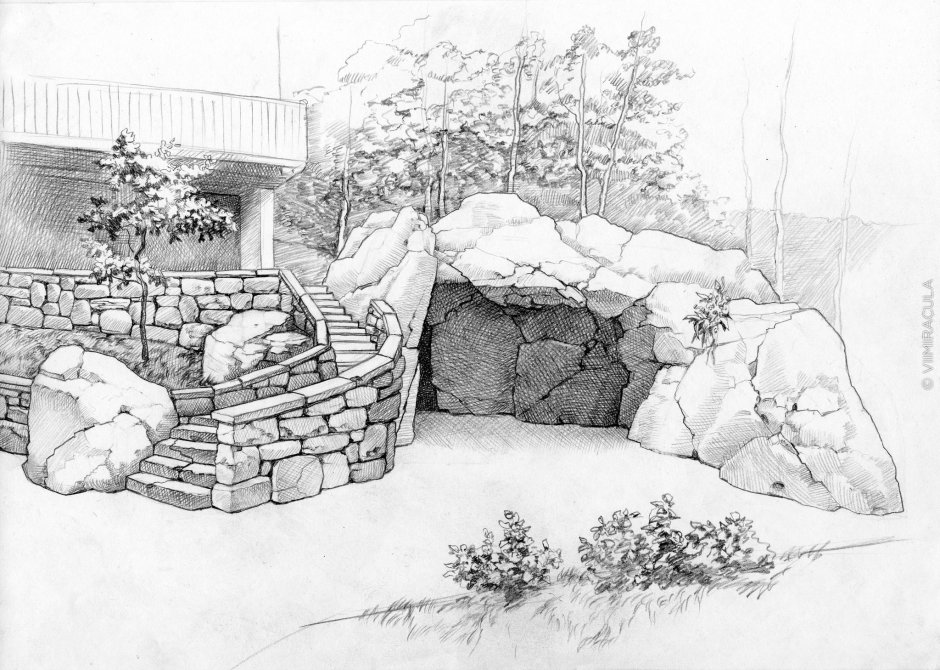 Декоративная наброска из природного камня