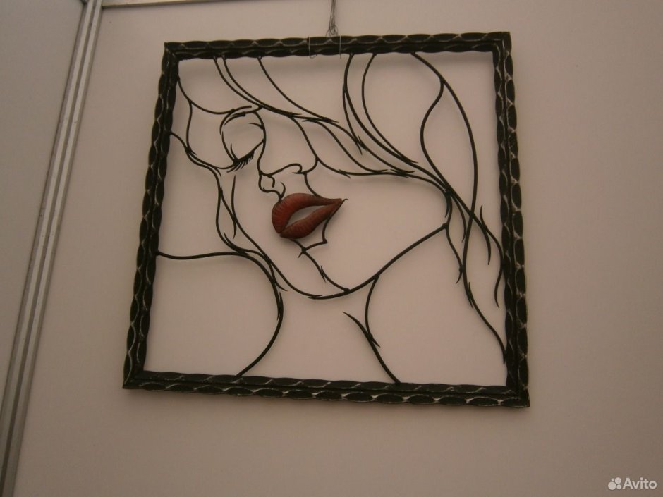 Картина из металла "леди"