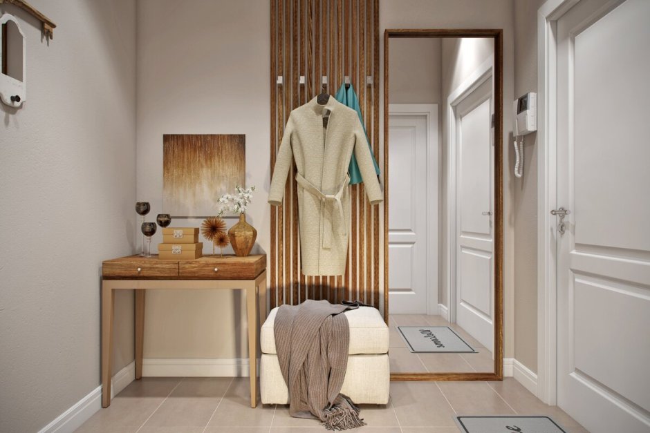 Прихожая с реечками