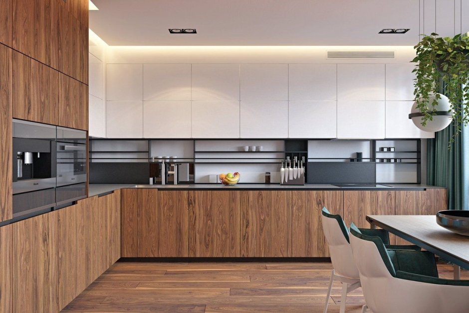 Функциональный фартук для кухни в современном стиле