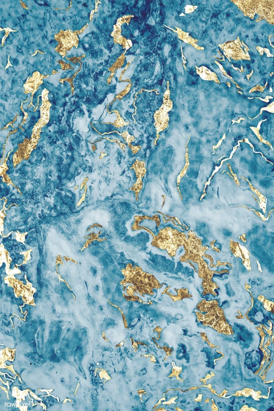 Синий мрамор с золотыми прожилками