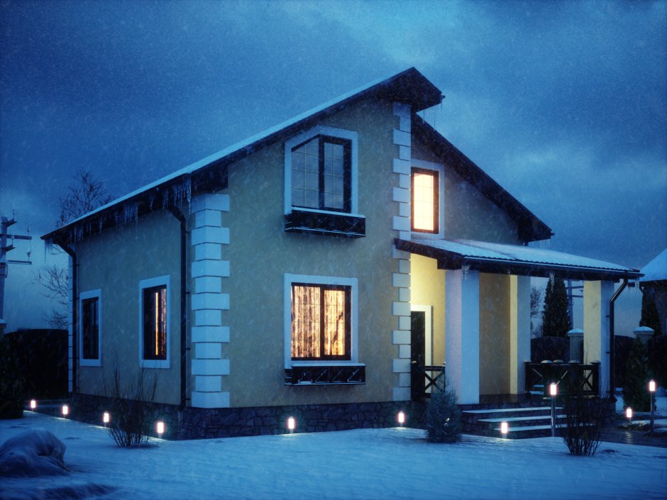 Красивые дома снаружи зимой