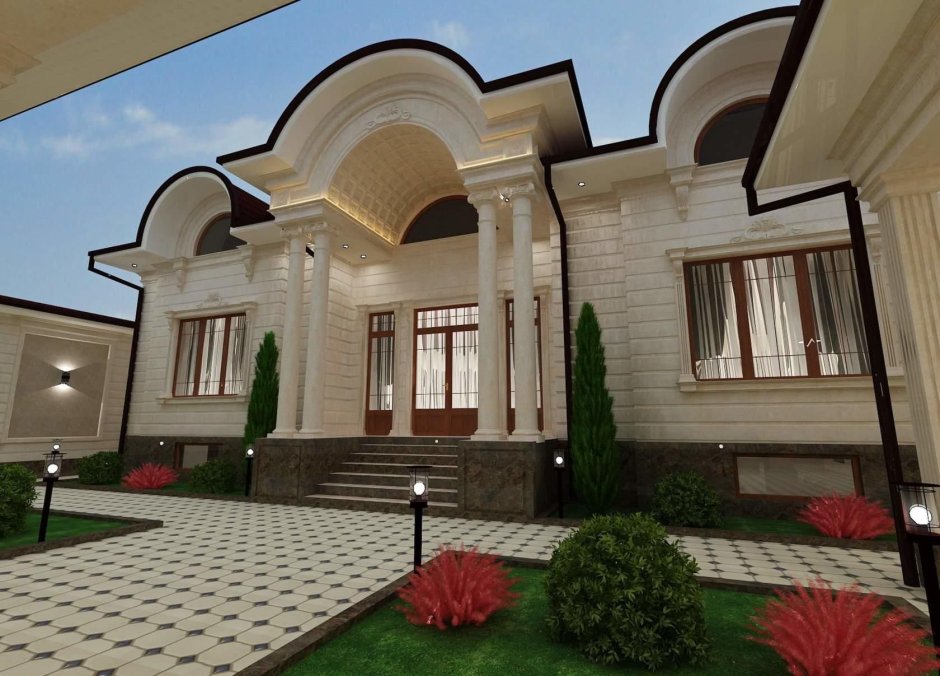 Травертин фасад Узбекистан Андижан