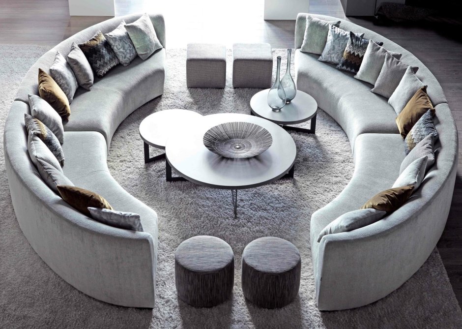 Круглые диваны для гостиной