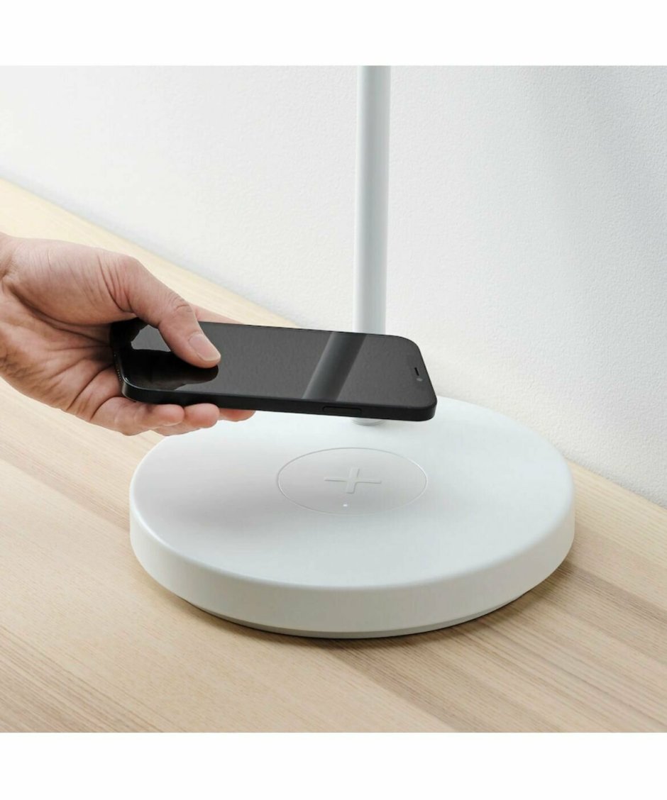 NYMÅNE НИМОНЕ лампа/устройств д/беспровод зарядки, антрацит