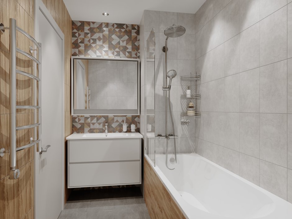 Плитка настенная Wood «мозаик» 35x25 см