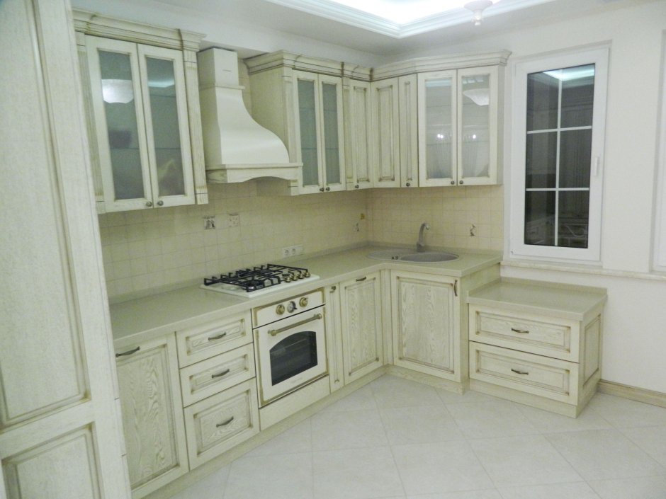 Кухня патина из ясень золотой 43405