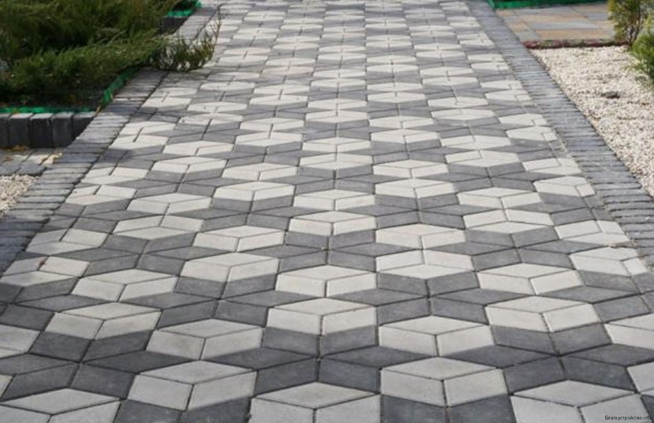 Вибролитая плитка ромб