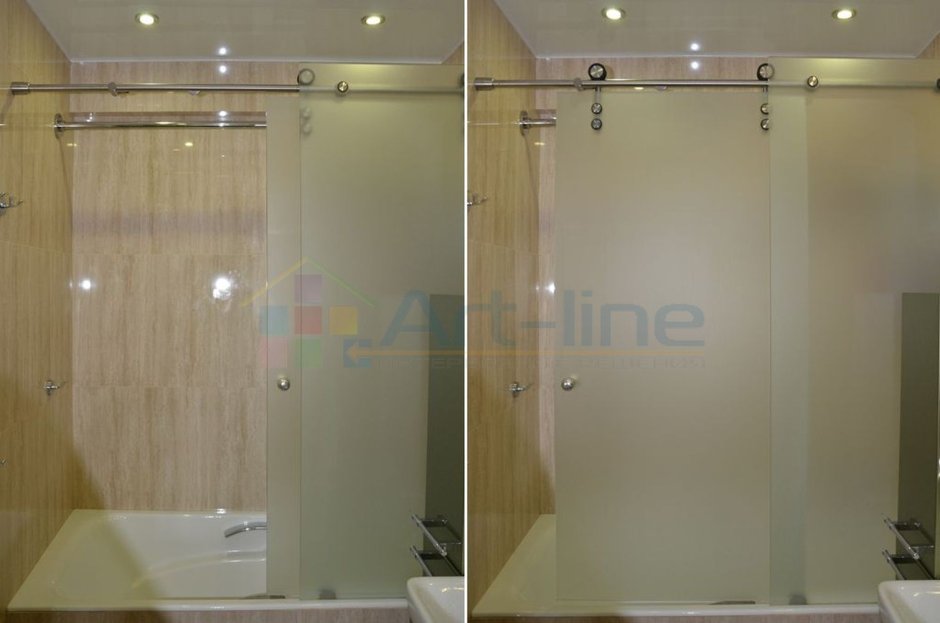 Стеклянная душевая шторка Леруа Мерлен