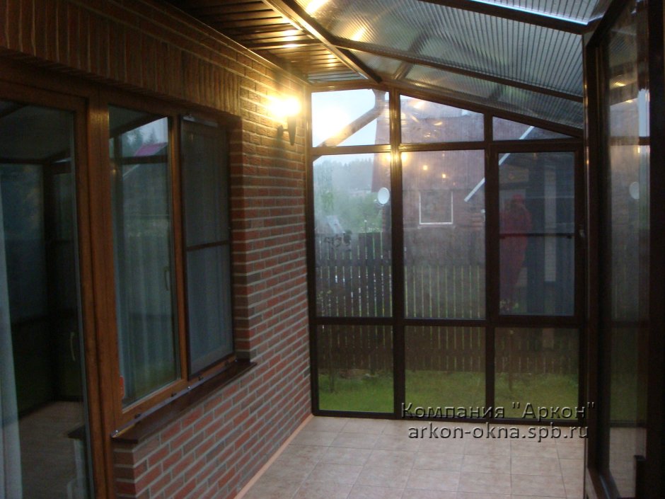 Остекление из поликарбоната веранды