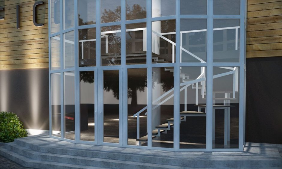 Входная группа в офисное здание