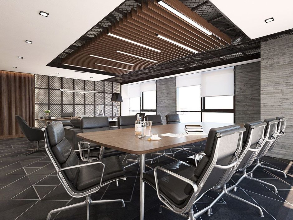 Потолок в переговорной