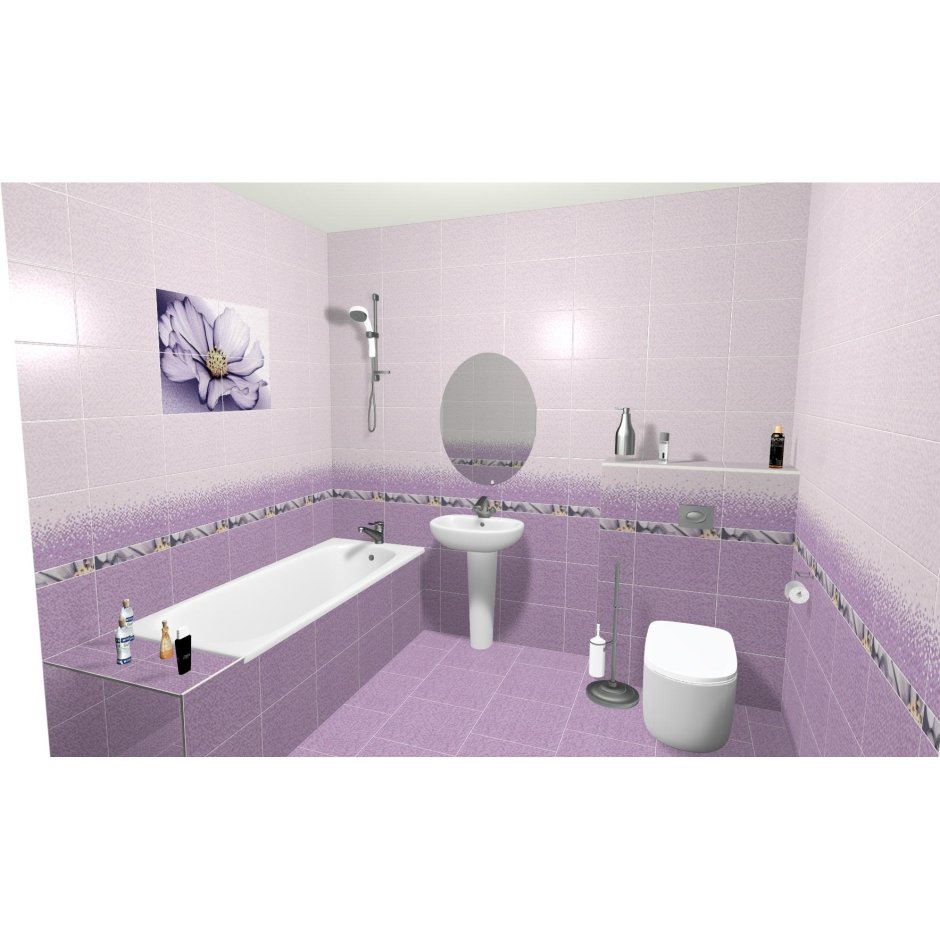 Плитка настенная «Виола» 28х40 см 1.232 м2 цвет фиолетовый