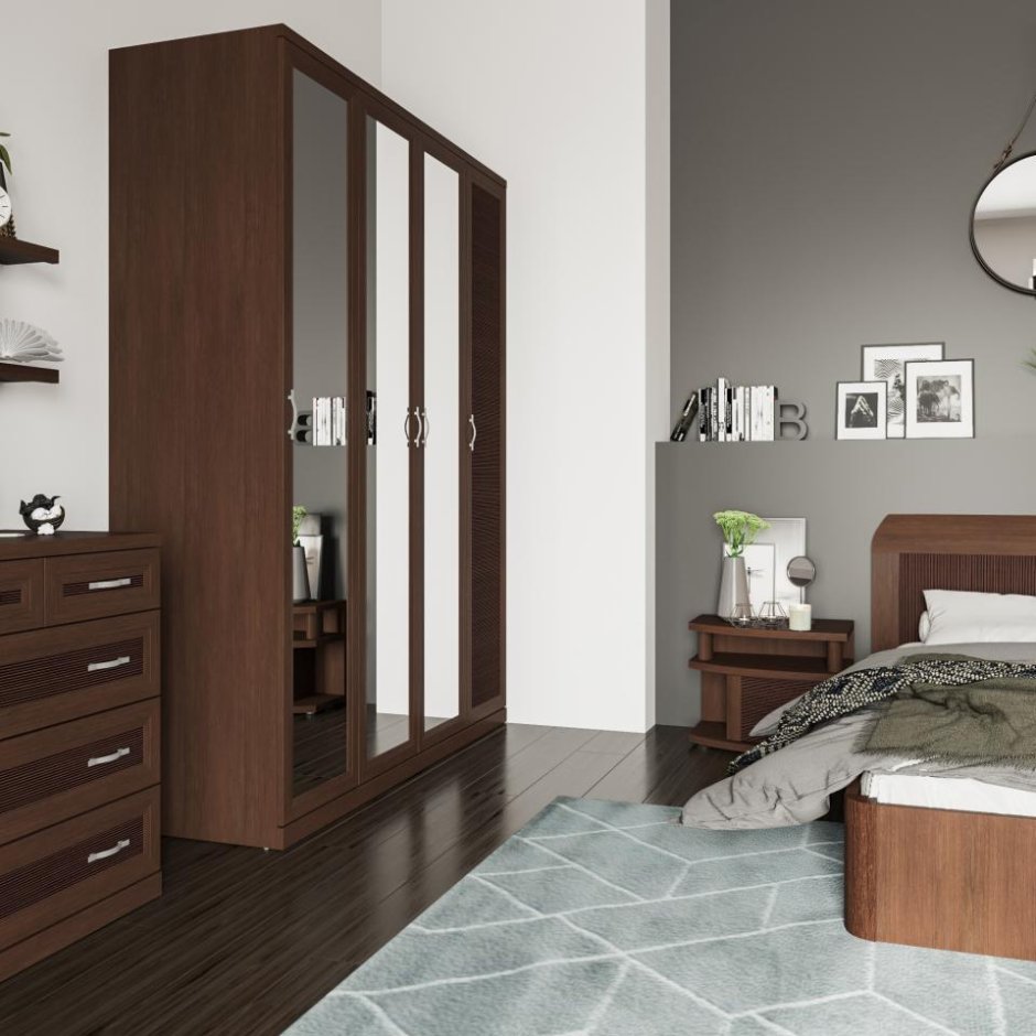 Спальня Магна лазурит кедр шоколад