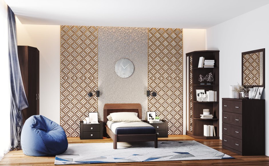 Спальня лазурит Магна венге шоколад