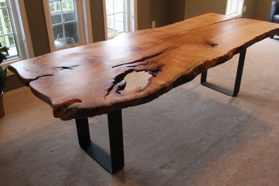 Стол из слэба рустик