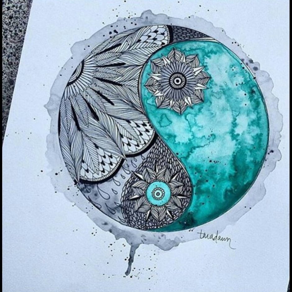 Нейрографика Мандала Инь Янь