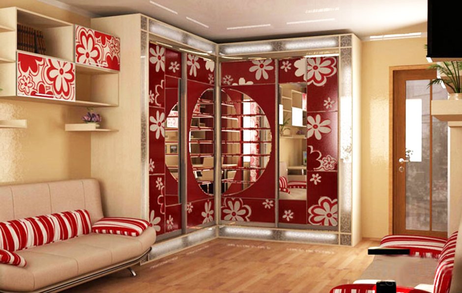 Красивые шкафы в гостиную