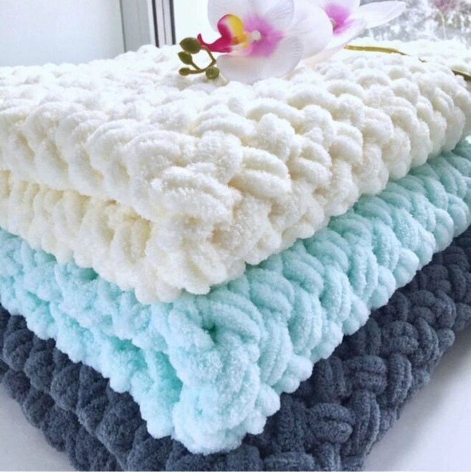 Пряжа Ализе Пуффи плед