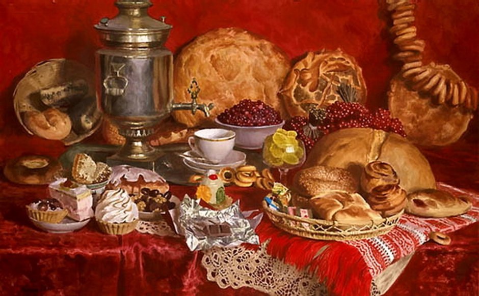 Сергей Андрияка натюрморт с самоваром