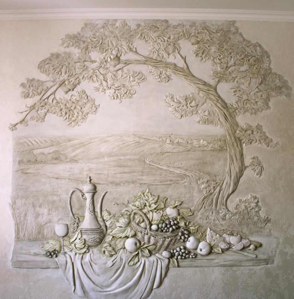 Роспись стен барельеф