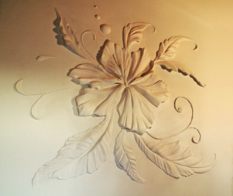 Трафарет для барельефа на стену