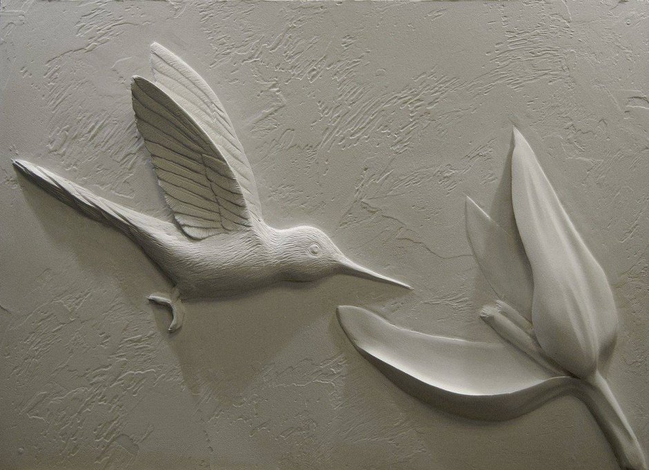 Леонид Ким барельеф Орхидея