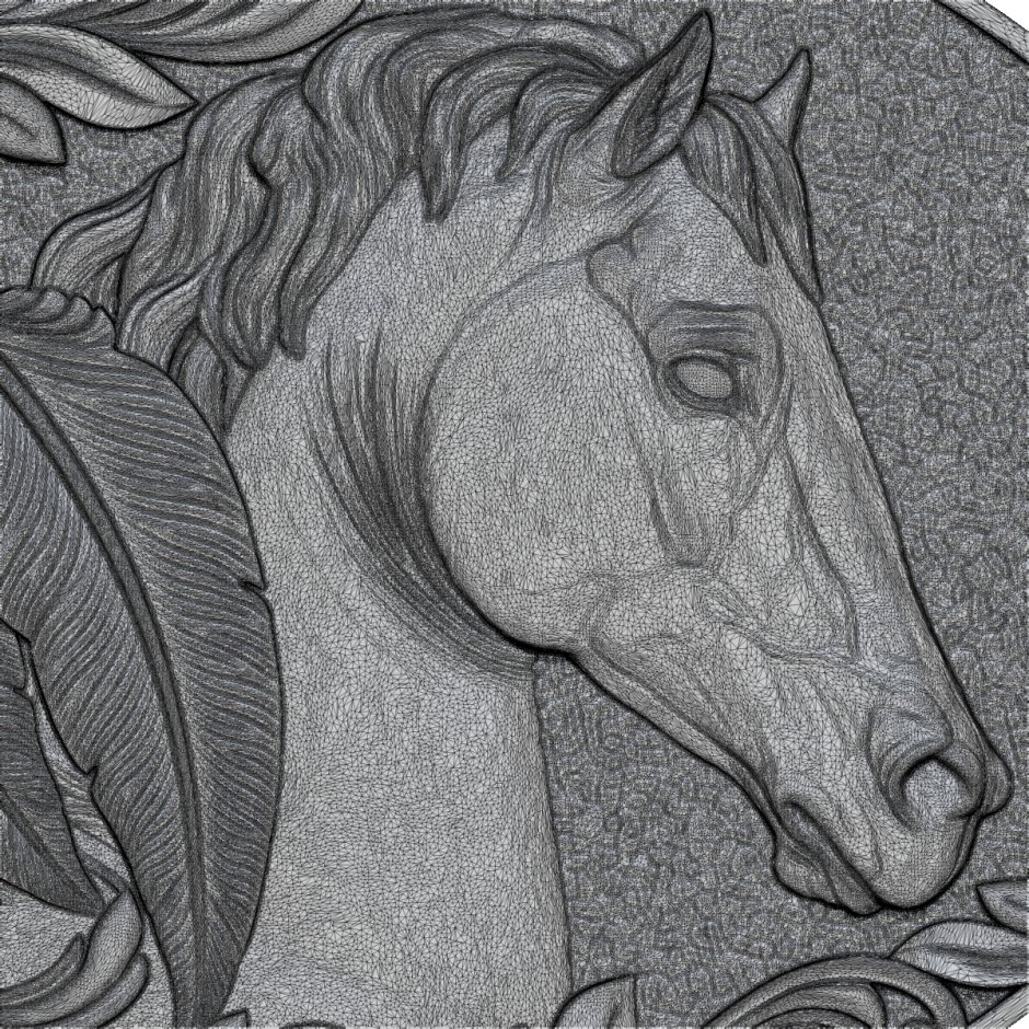 Барельеф голова коня