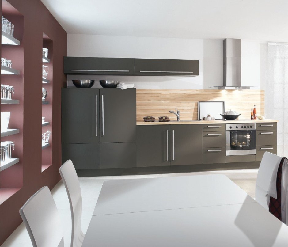 Кухня тауп матовый