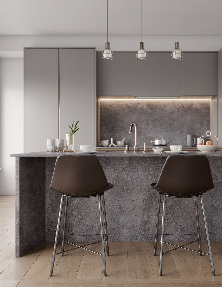 Тауп в интерьере кухни