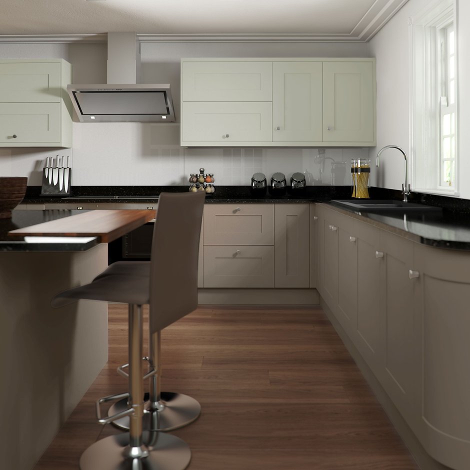 Кухня в цвете тауп