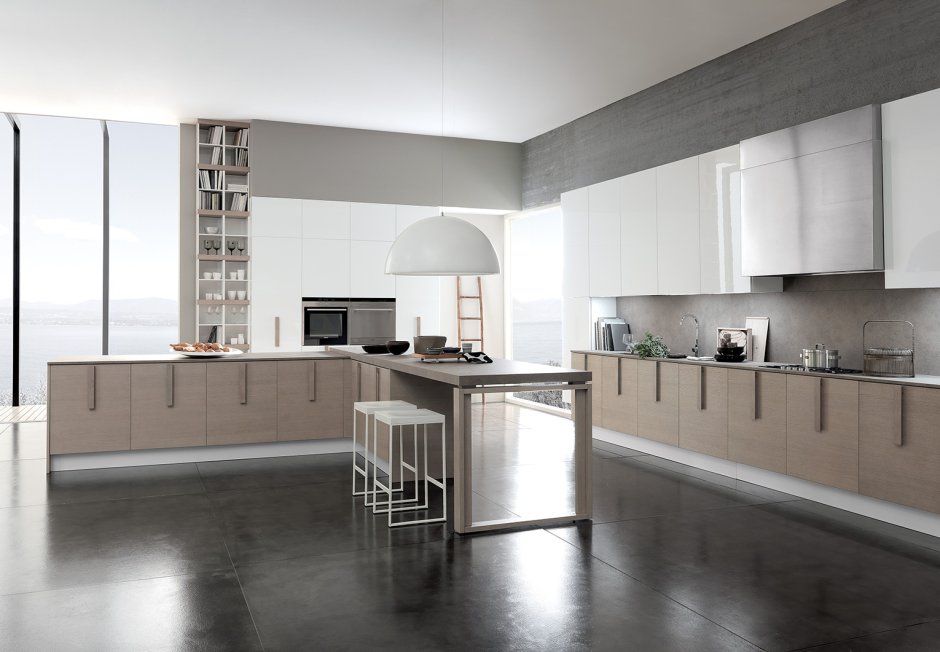 Цвет тауп в интерьере кухни