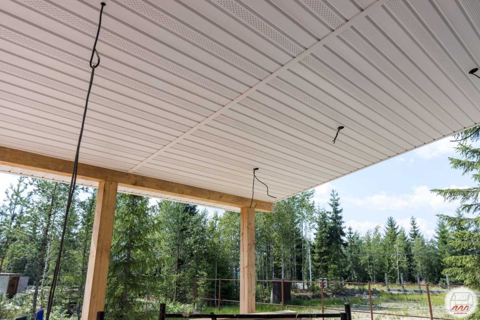 Подшить навес снизу композит