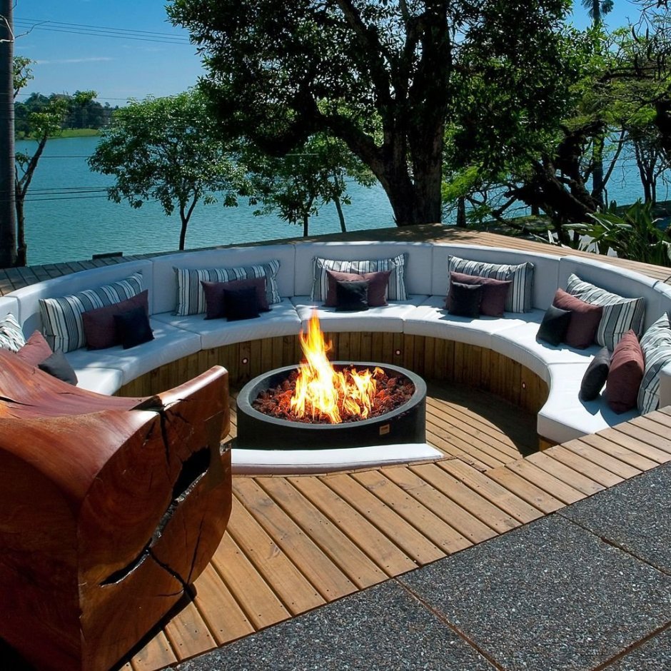 Кострище на веранде