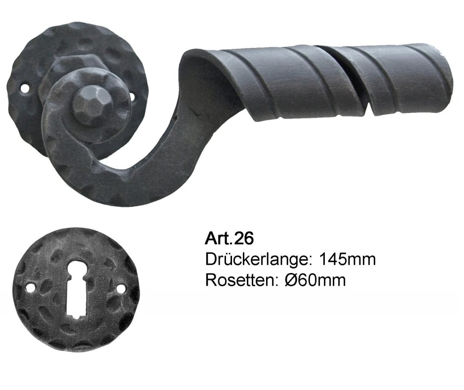 Кованая поворотная ручка на калитку