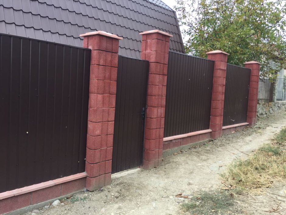 Забор француз и металлопрофиль