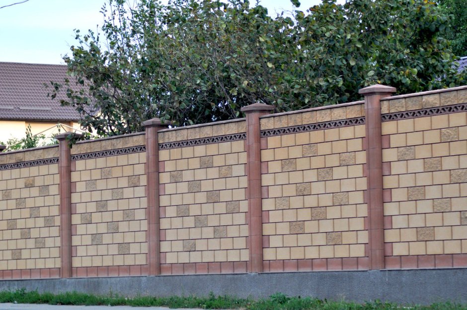 Забор французский камень своими руками пошаговая