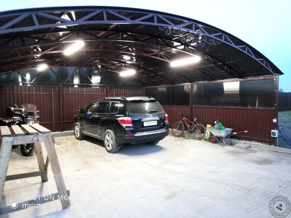 Освещение под навесом для авто