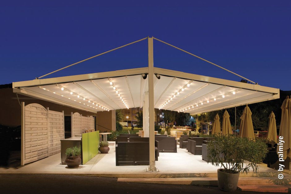 Подсветка в навесе уличном