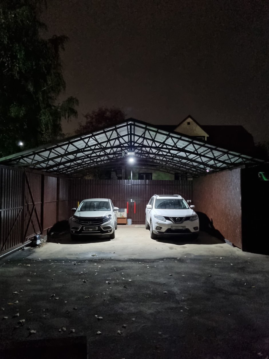 Навес фермы освещение