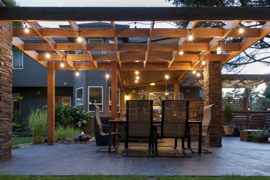 Освещение под навесом