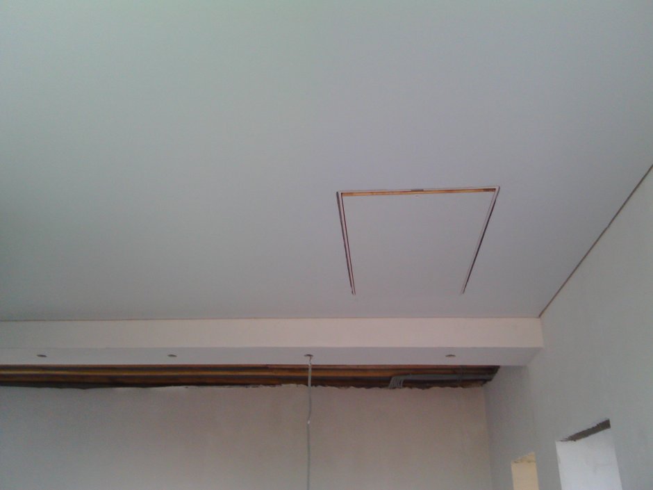 Чердачный люк в натяжном потолке