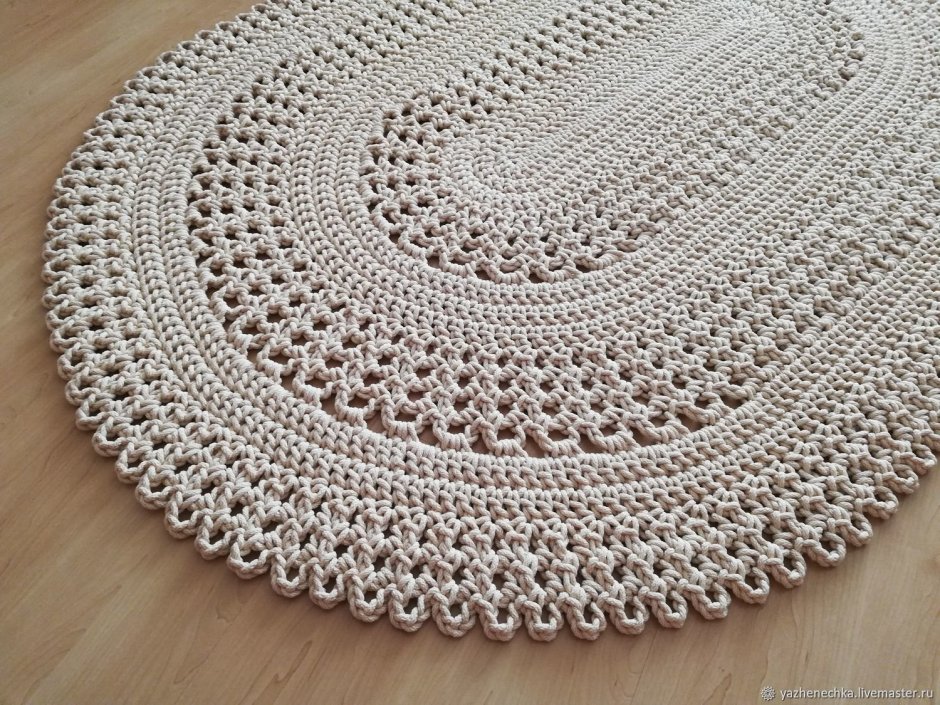 Овальный ковер из полиэфирного шнура