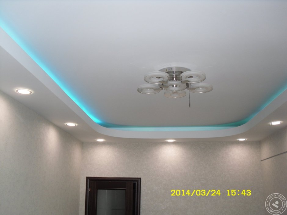 Гипсокартонные потолки фигурные обычные